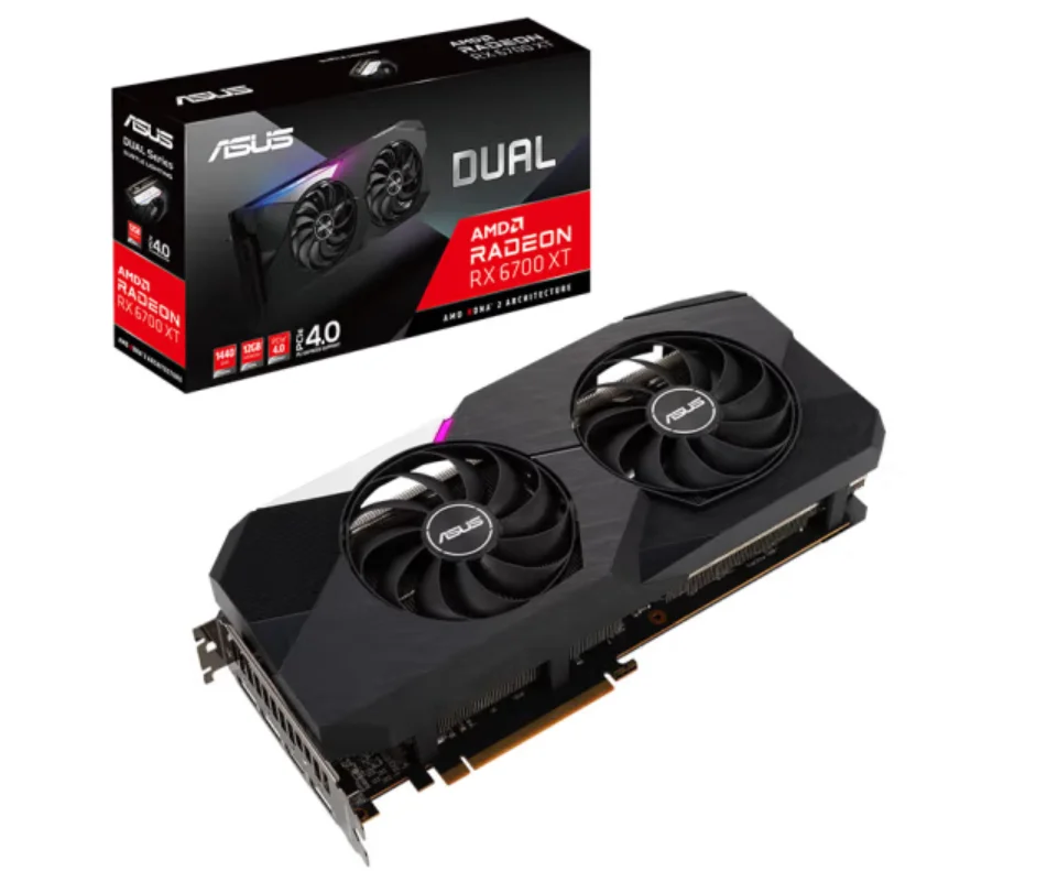 Radeon RX 6700 XT Graghics Card  12GB Gaming Clock Key Status AMD Style Chip Piece A S U S Video Output