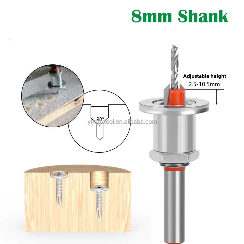 Adjustable countersink drill cone up screw step drill self tapping screw alloy head woodworking Step drill