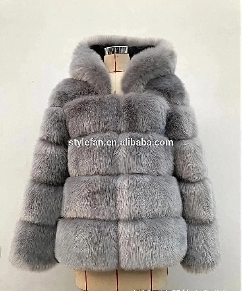 2019 Fashion Faux Fur Hooded Coat Winter Clothing For Women Fake Fox Fur Waistcoat &Jacket For Lady XXXL