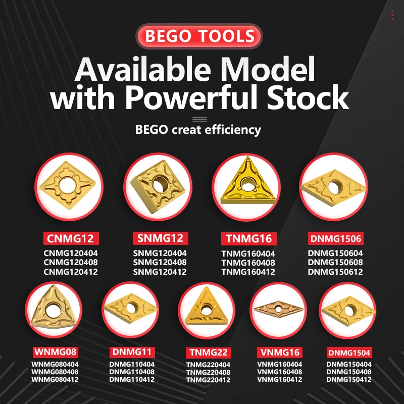Bego WNMG060404 Inserted Carbide Tool Tungsten Carbide Inserts Cnc Machine Tool