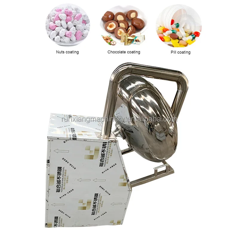 Automatic Peanut Nut Chocolate Coating Pan Machine Food Flavoring Mixer Sugar Candy Chocolate Coating Machine