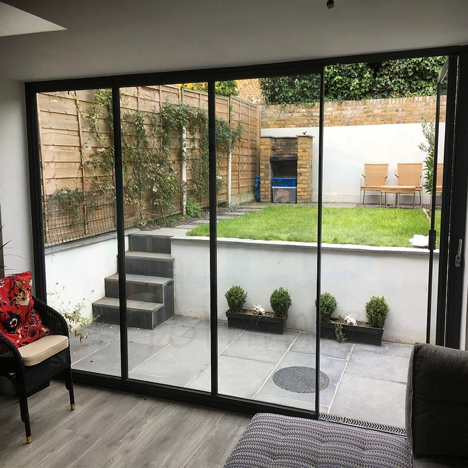 Glass Ultra Slim Frame Glass Sliding Folding Door Systems