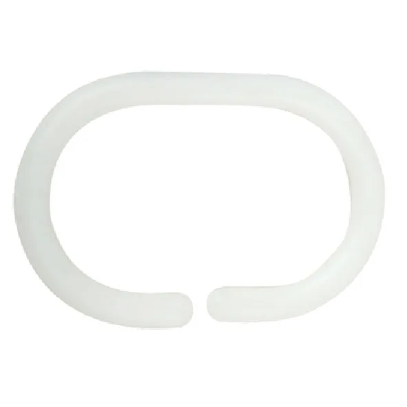 12 Packs Plastic ABS PP PS l-shaped shower rod Hooks for Bathroom Shower Window Rod