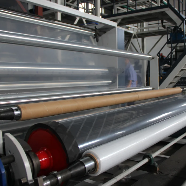 Factory Supply Film Machine Plastic Hdpe Ldpe Lldpe Three Layer Film Blowing Machine