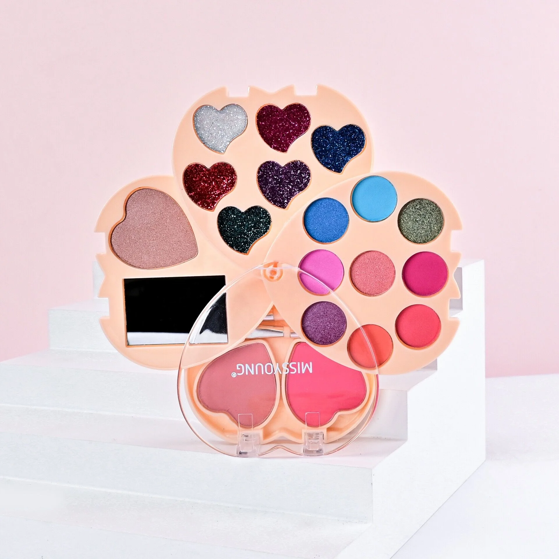 Wholesale Price High Pigment Makeup Pallet 18 Color Eye Shadow Patte Eye Shadow & Powder Blusher Suit Highlight Color Palette