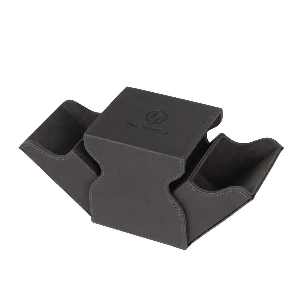 Strong Sense Of Design PU Leather Collection Separate Storage Box Flap Storage Custom TCG Deck Box Game Trading Card Deck Box