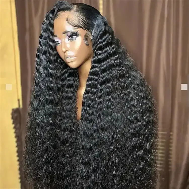 150% Curly Short Bob HD 13X6 Lace Frontal Human Hair Wigs Deep Water Wave 13X4 Lace Front Wig 100% Human Hair For Women