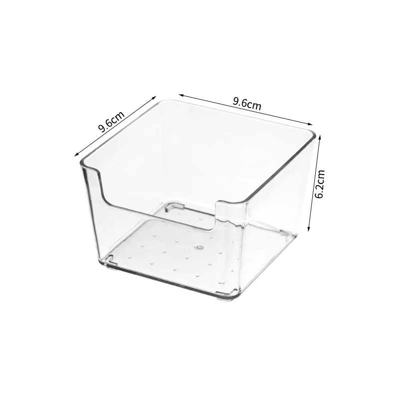 Wholesale Household Japanese Built-in Plastic Transparent Division Drawer Organizer Box Stationery Organizer Box