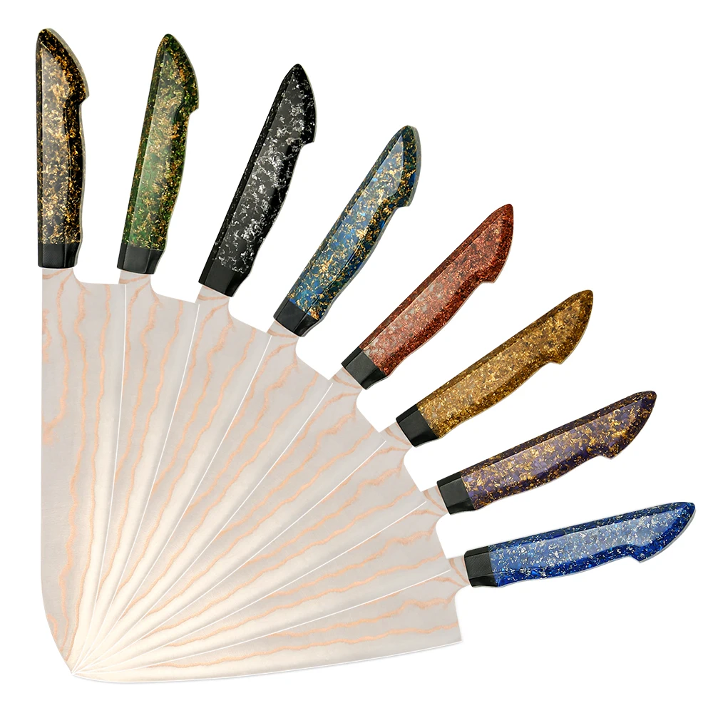 Japan Imported Diamond Brass Damascus Steel 8 inch Gyuto Kitchen Chef Knife