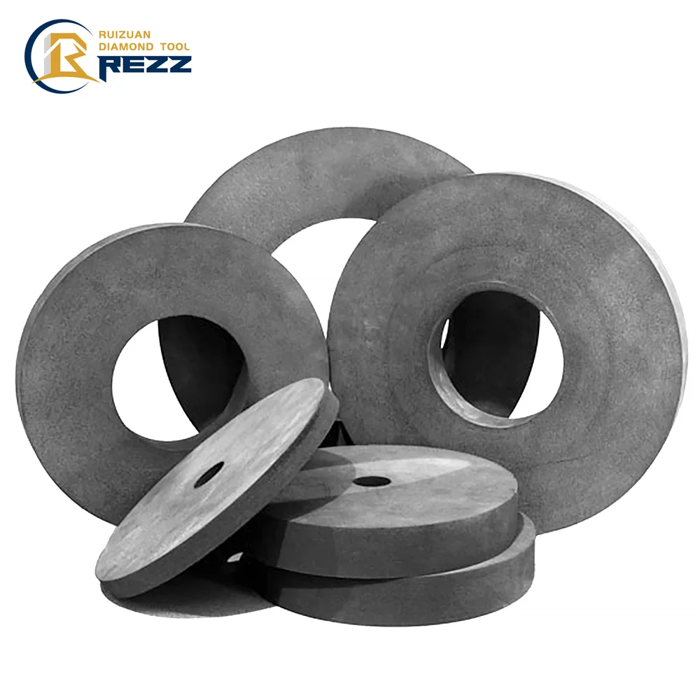 ruizuan rubber centerless grinding wheel silicone vulcanite flexible-medium polishing wheel for alloys stainless steel
