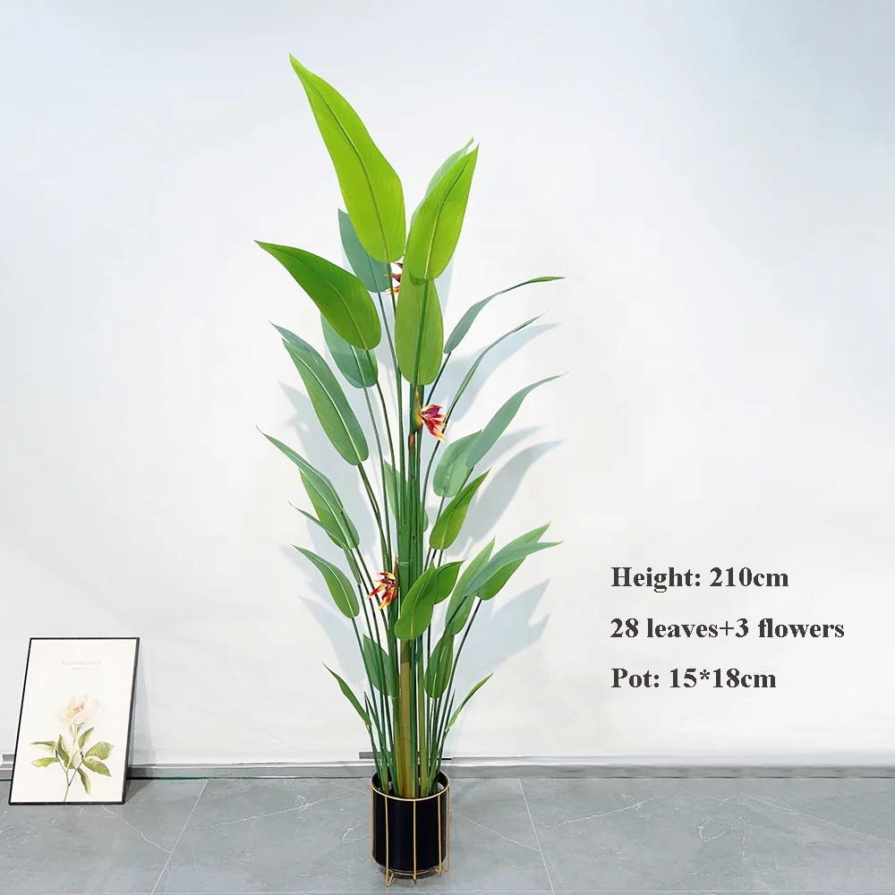 Strelitzia Reginae Artificial Traveler Banana Bird Of Paradise Plant with bonsai For Home and Garden decoration