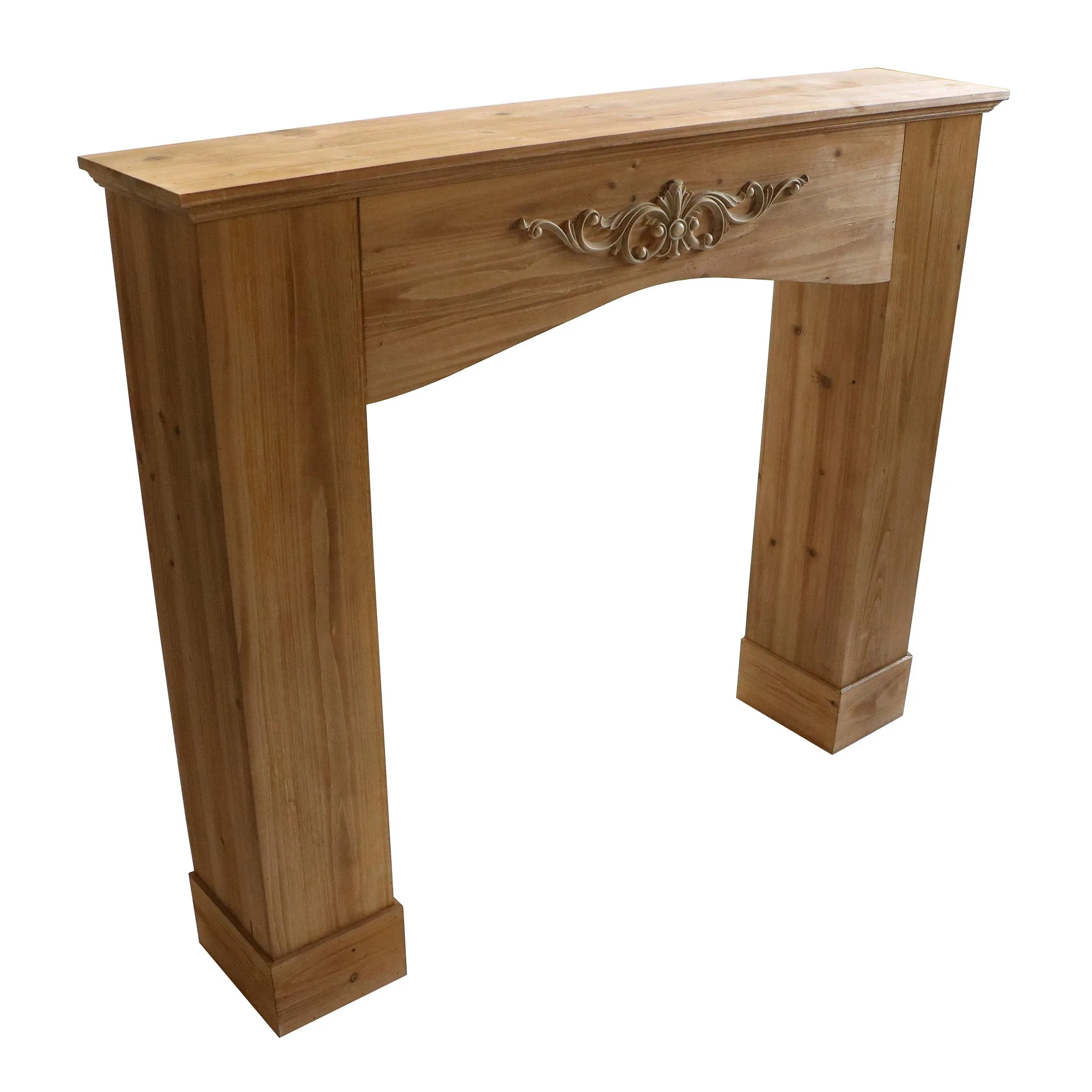 French Country Style Mantle White Decorative Wood Fireplace Vintage Wood Fireplace