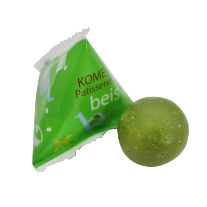 Japanese colorful Orange White Green Brown Pink mini chocolate candy balls sweets wafer in individual wrapping bag
