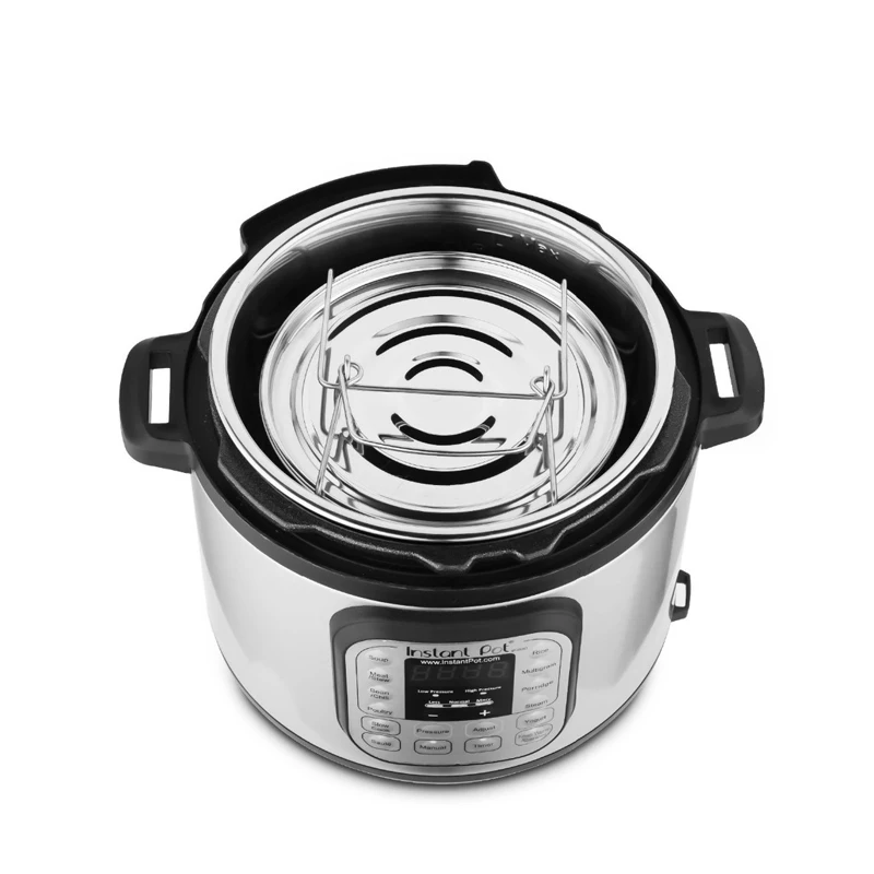 Stackable 2 Layer Stainless Steel Steamer Insert Pan for Pressure Cooker
