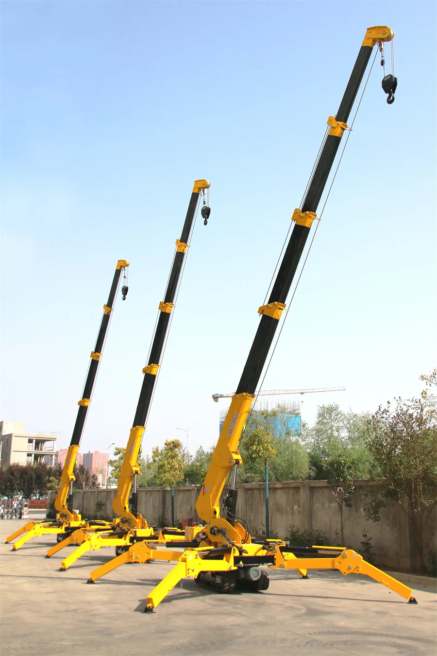 Powerful load-bearing elevator electric mobile lift spider crane 3 ton 5 ton forklict  lifting crane