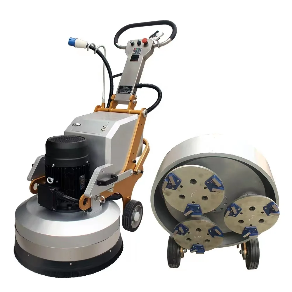 Hot Sales Small Manual Electric 22 Inch 9 Heads Planetary Terrazzo Marble Grinder Concrete Polishing Machine