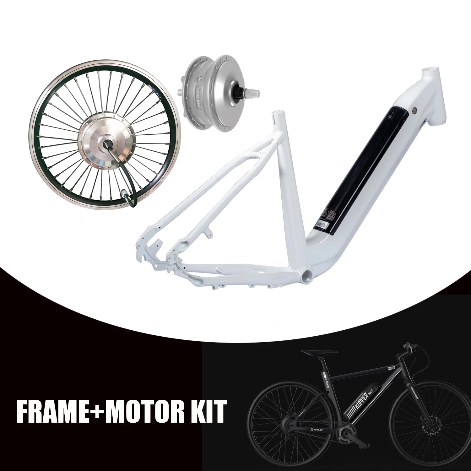 Electric Bicycle frame with down tube hidden battery aluminum bike frame Integrated battery city e bike frame