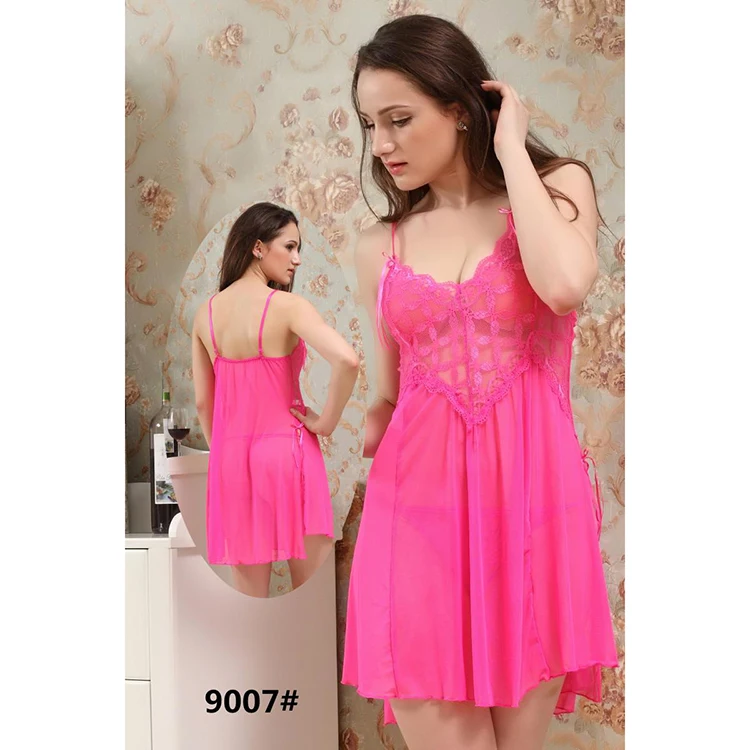 Summer Honeymoon Woman Elegant Suspender Belt Lingerie Babydoll Exotic Sexy Nighty Pajamas Set