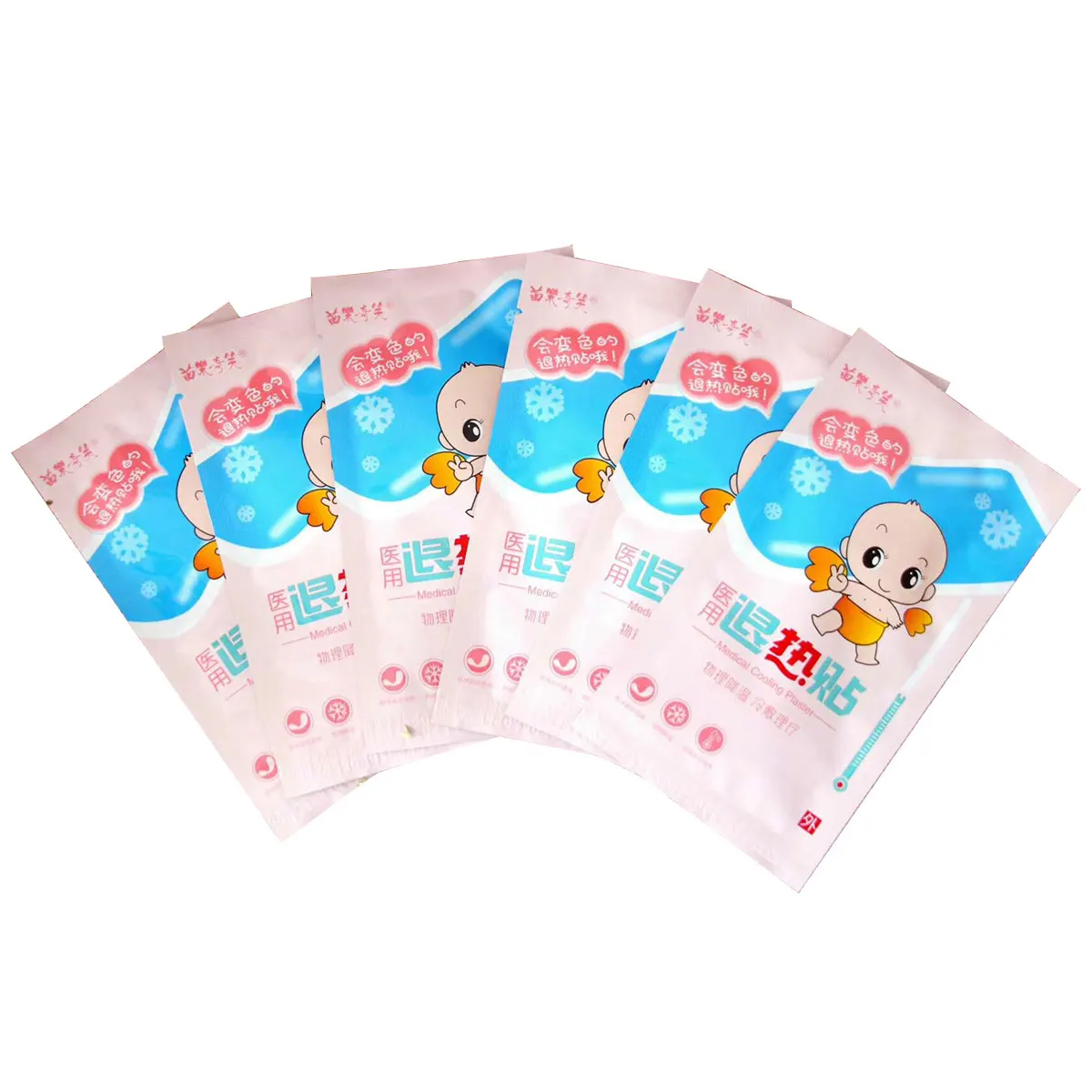 one box of six patches Gel Baby Anti-fever And Antipyretic Cooling Patch