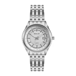 Dropshipping HALEI mens luxury watch brands fashion classic stainless steel water proof 3bar quartz mens watch