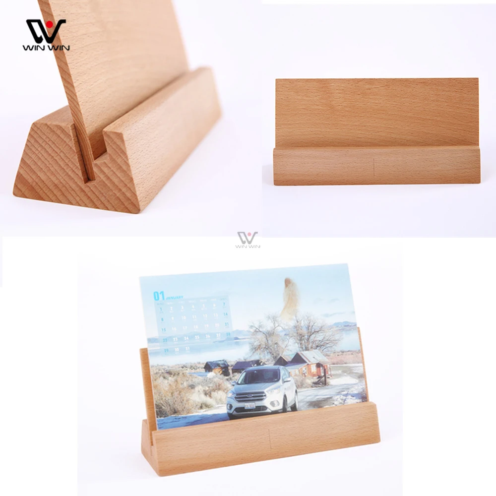 2021 OEM ODM Wooden Calendar Photo Base Desk