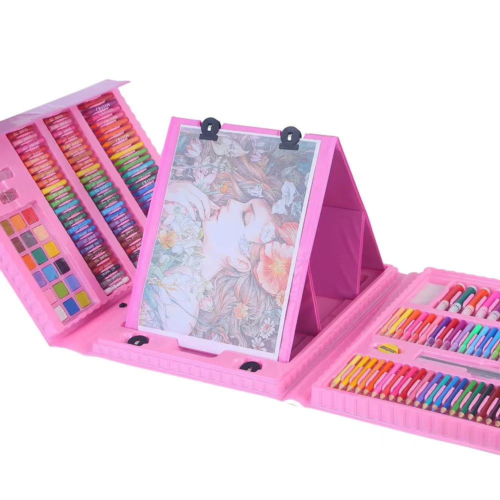 High Quality School Art Supplies Super Mega Art Set Kids Children 208 Color Art Sets Drawing colour set