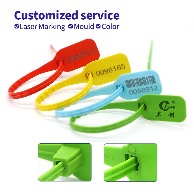 JCPS119 plastic container hot seal plastic security seals plastic strap seal