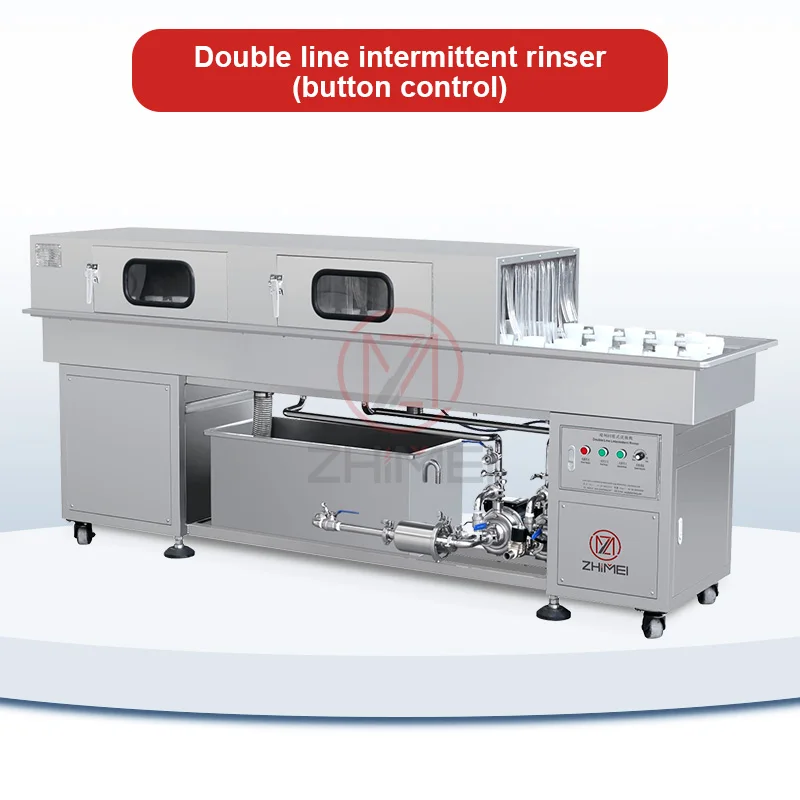 Glass plastic bottle washer washing cleaning machine with 48 heads control by button beer bottle washing machine