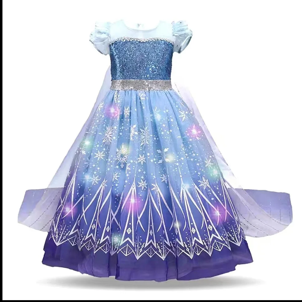 Girls role play costumes Princess Elsa cartoon cosplay dress little girl dresses