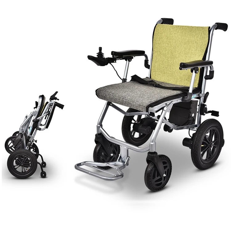 
Aluminum Alloy Frame Durable Detachable Outdoor Cheap Lightweight Electric Wheelchair Power For Disable 