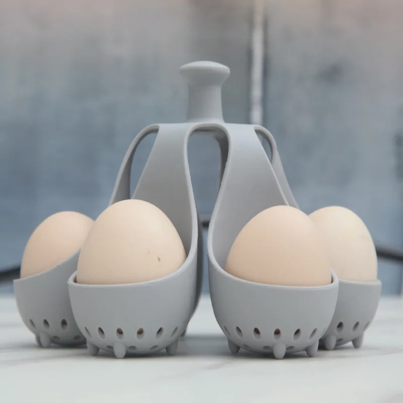 High Temperature Resistance Silicone egg poacher Baby food steamed egg tray silicone boiled egg mold for kitchen gadgets