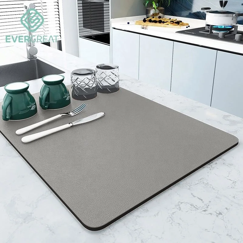Drainer Mats Diatomite Dish Drain dish super absorbent quick drying diatomaceous earth Dish Drying Mat For Kitchen Counter