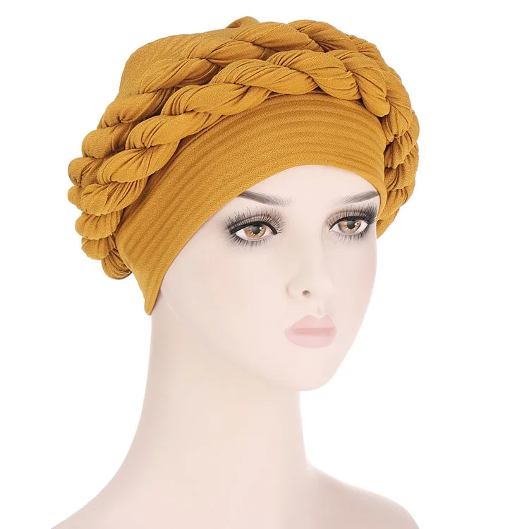 New Style Turban Braid Crumpled Twist Braid Muslim Wholesale Turkish Hijabs Hijab Cap Muslim Malaysia Hijab