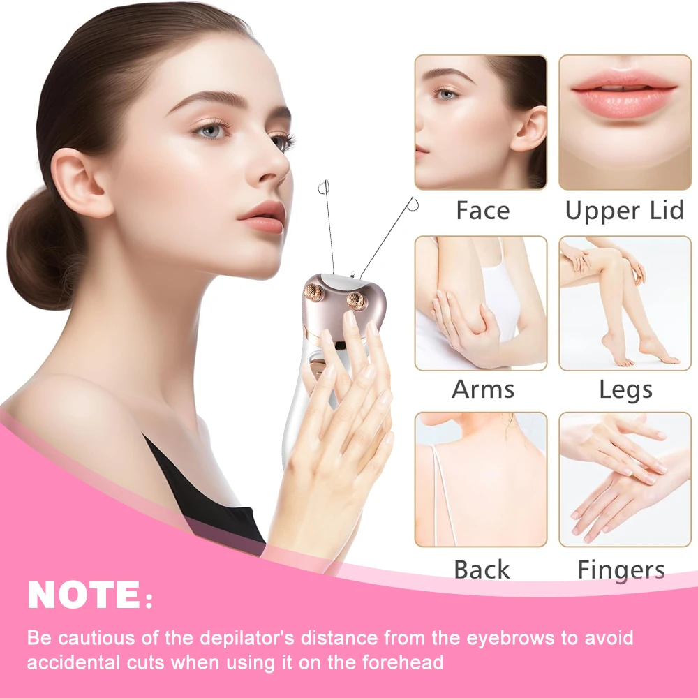 Moehair Automatic Threader Machine Epilator Facial Hair Remover Threading Hair Removal for Women