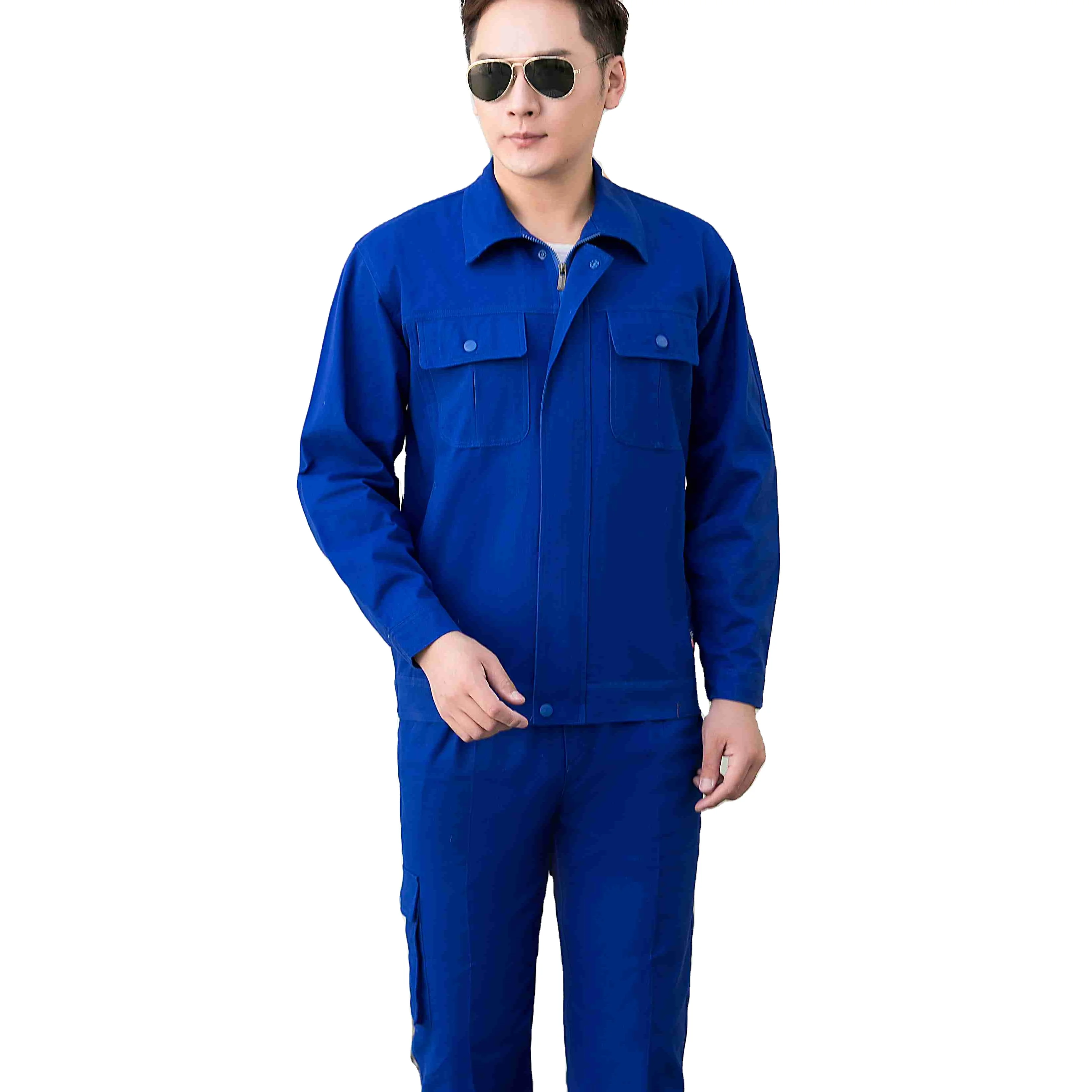 Pure Cotton Overall Long Sleeves Cleaner Workwear Tops Work Suit Working Car Repair Clothes For Men