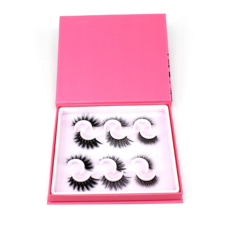 Personalized eyelash books lash packaging book 3 pairs eyelash boxes logo design with matt lamination