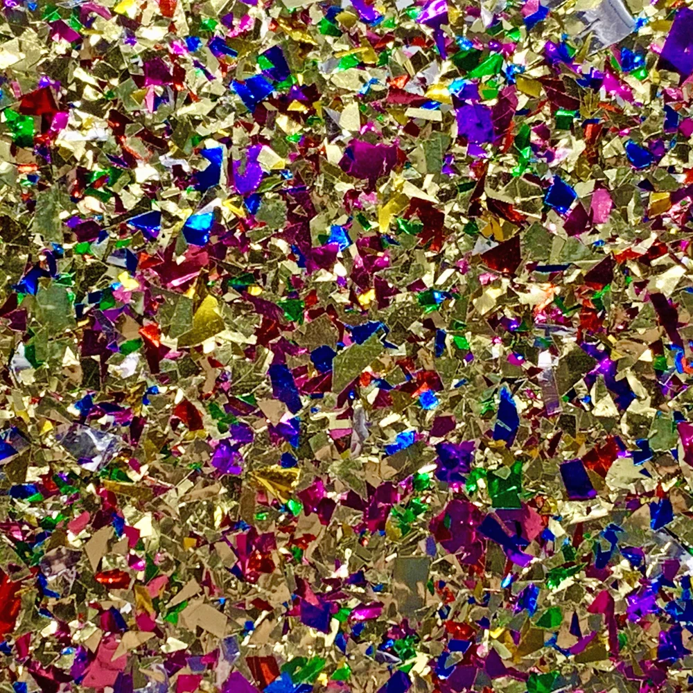 
Acrylic 2-Sided Chunky Glittering 4.0mm Sheets for Jewelry/Craft/Art Work/Decoration - Golden, 1000x600x3.0mm(40