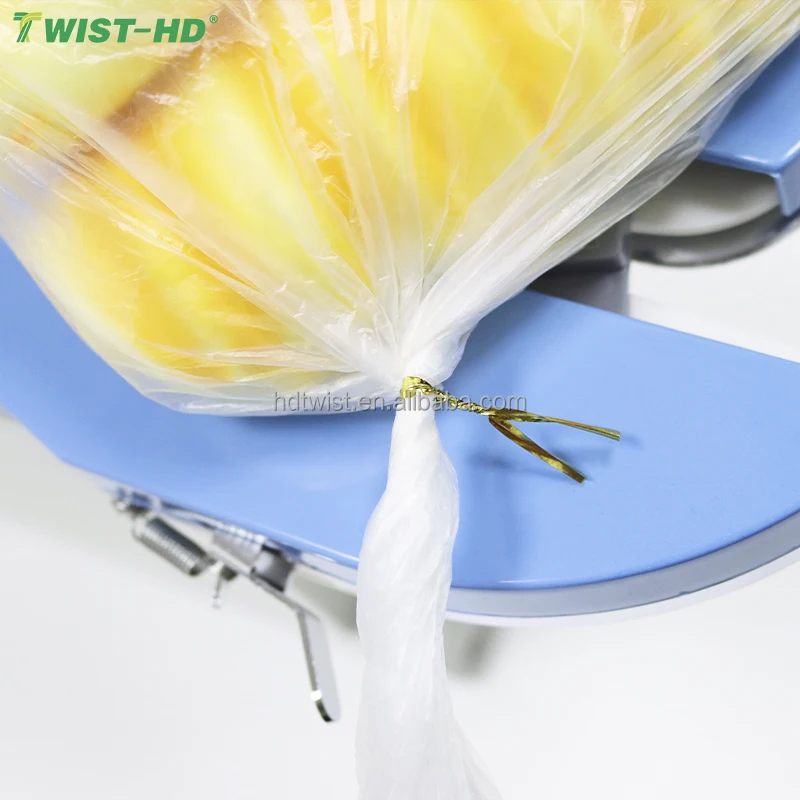 Metallic spool twist tying machine, bread bag packing machine/twist ties dispenser