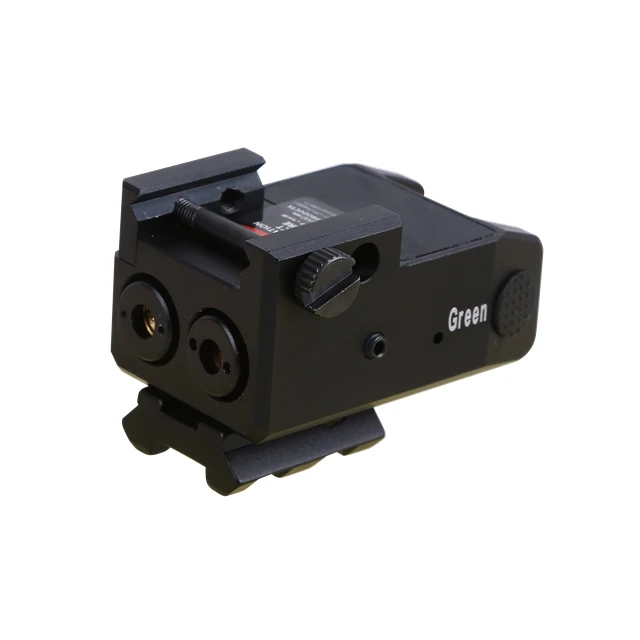 Sub-compact Pistols Red and Green Duo Laser Sight All Metal Powered by Rechargeable Battery With Mountable on Picatinny Rail