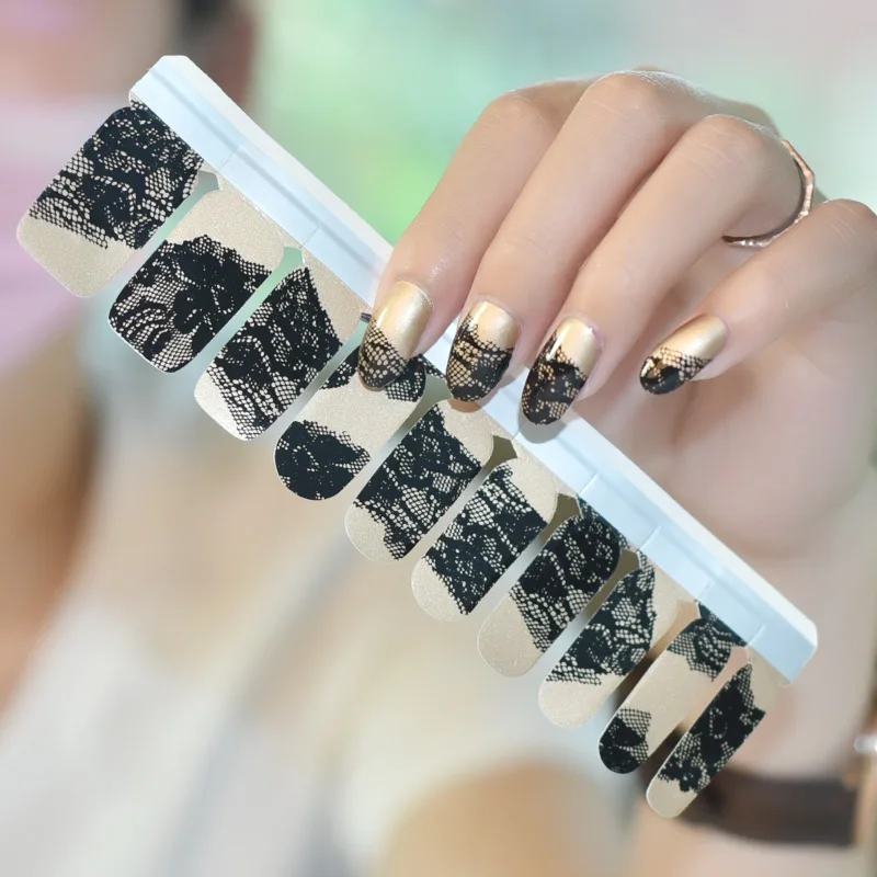 Mix flowers print 20 strips nail stickers nail wraps