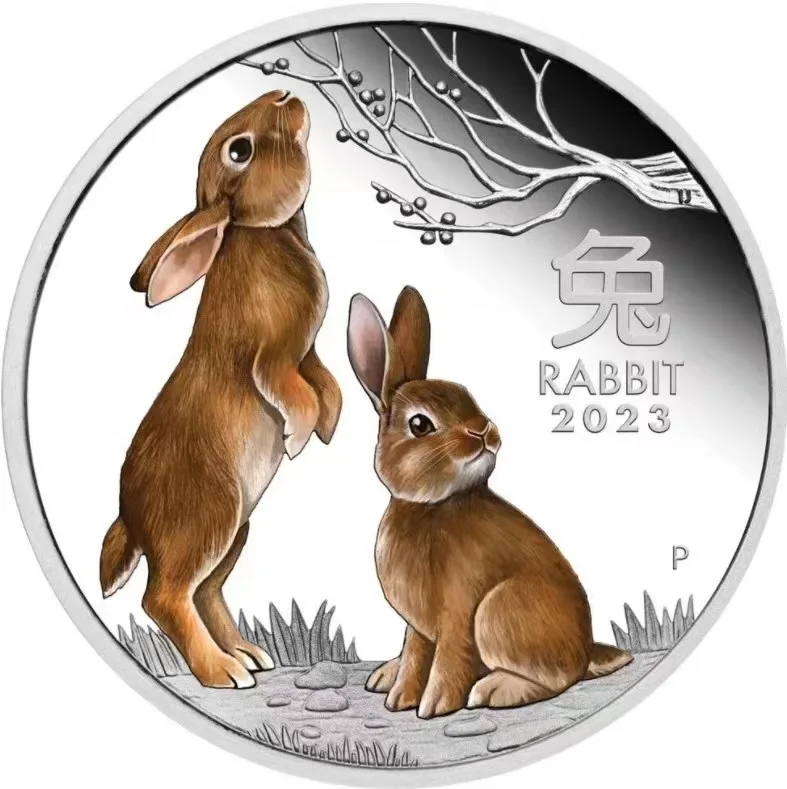 Wholesale 2023 Rabbit Year of the Gold and Silver Zodiac Souvenir Commemorative Coins for Gift