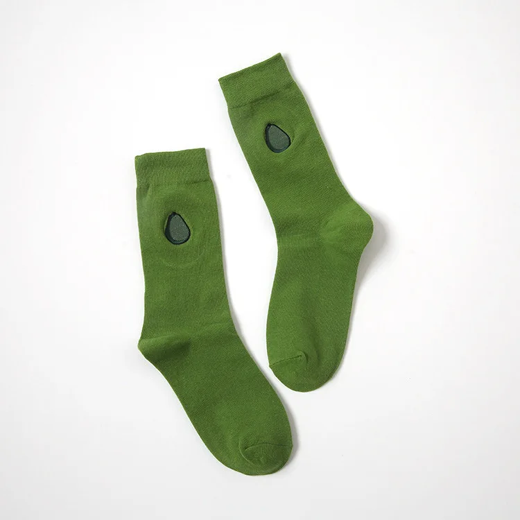Hot Sale Comfortable Socks With Avocado Cartoon Fruit Mint Low Cut Socks