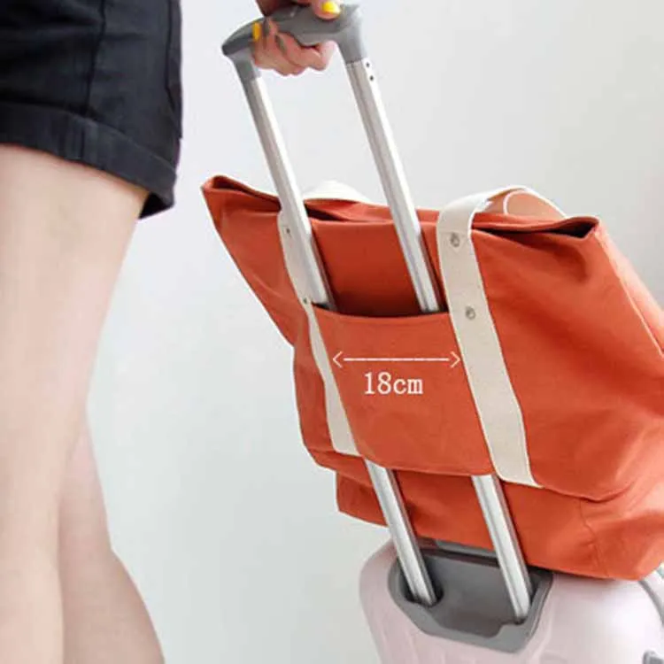 Multifunctional Large Capacity Canvas Duffel Bags With Shoes Compartment