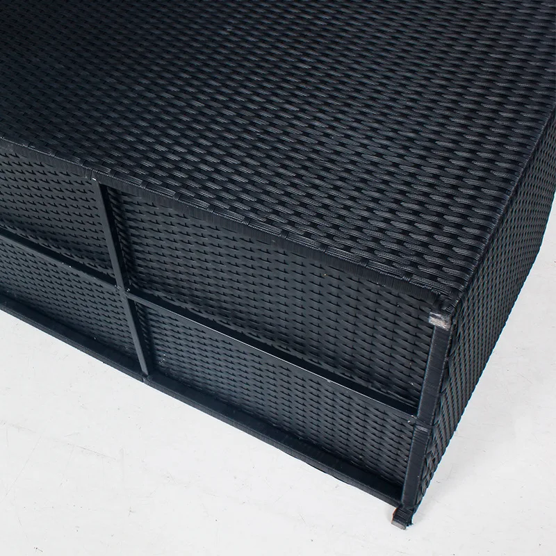 High Quality Outdoor Storage Box Pe Rattan Garden Storage Box Wicker Garden Storage Box Furniture