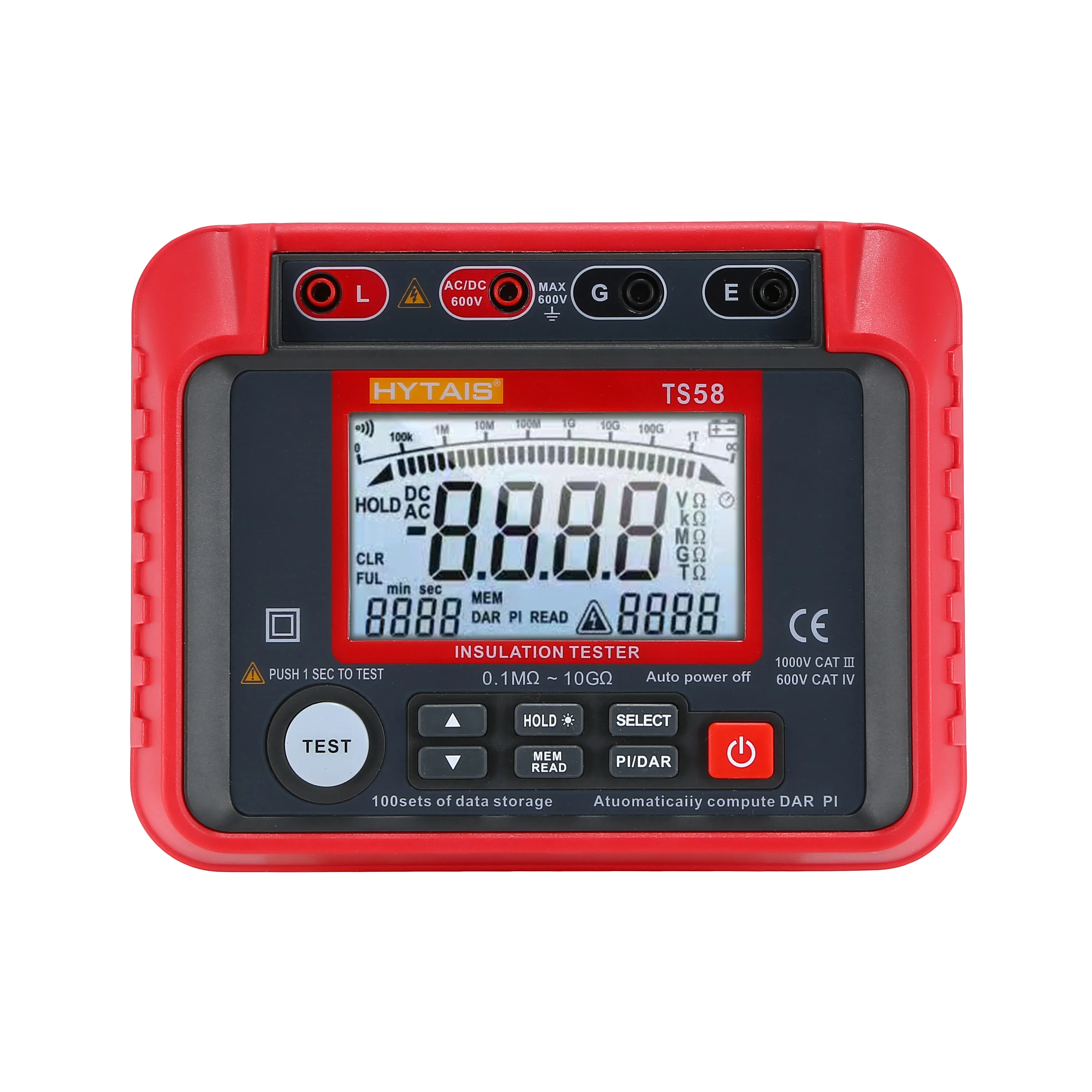 China Supplier Portable Megohmmeter Digital Insulation Resistance Tester