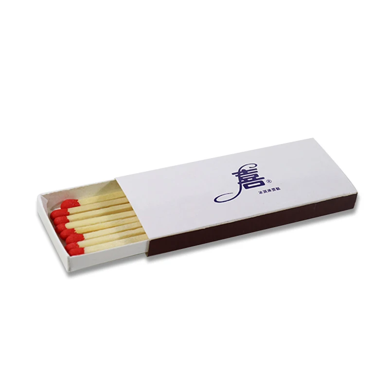New Products Promotional Custom Logo White Long Slide Match Box Reusable Packaging Plain Small Matchbox