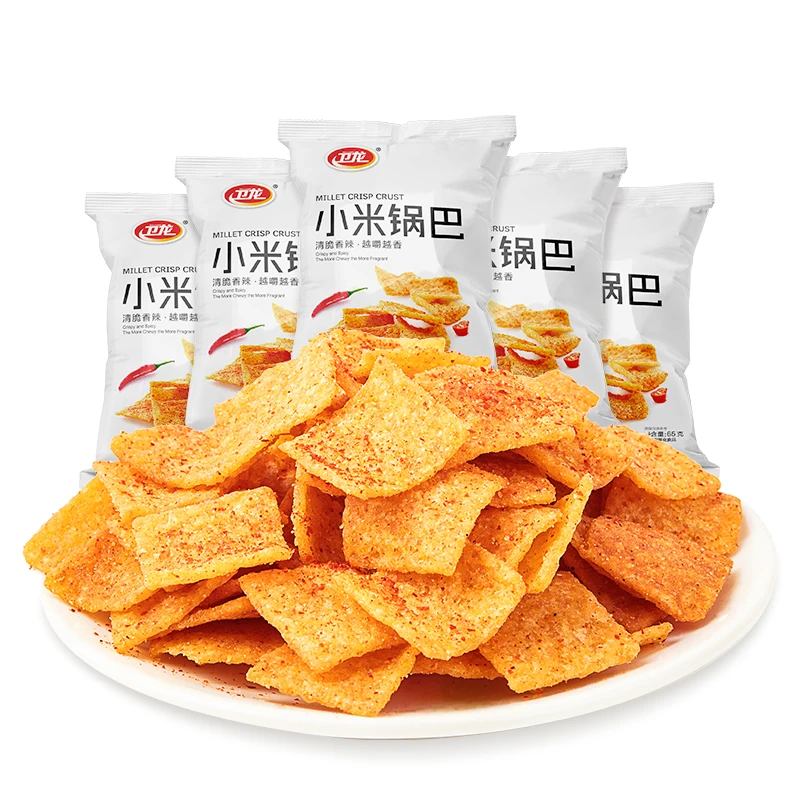 Relief snacks office spicy small puffed millet rice cracker snacks