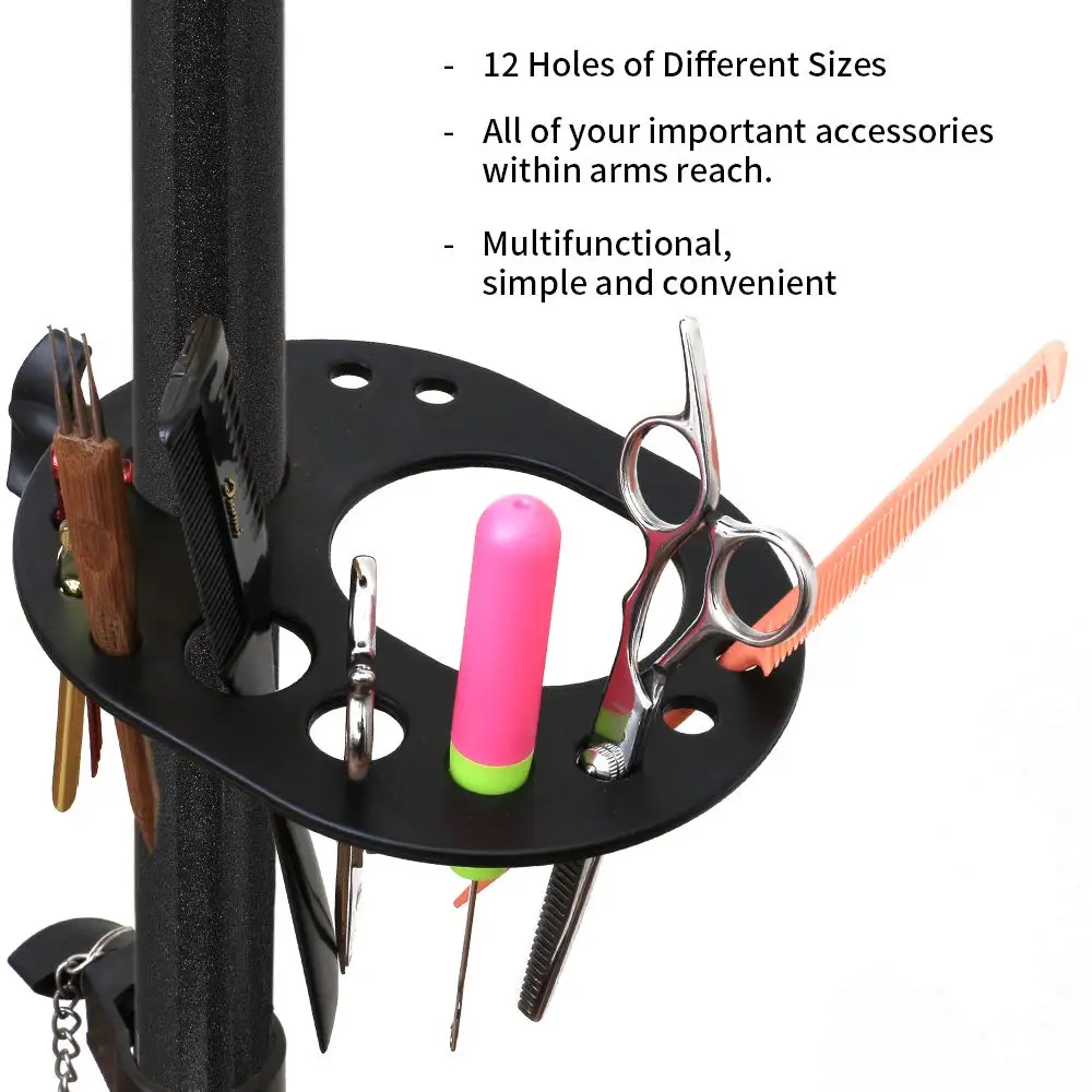 Leeons New Arrival Multi-color Metal Adjustable Metail Iron Mannequin Head Wig Stand Tripod with Wig Tool Tray Accessories