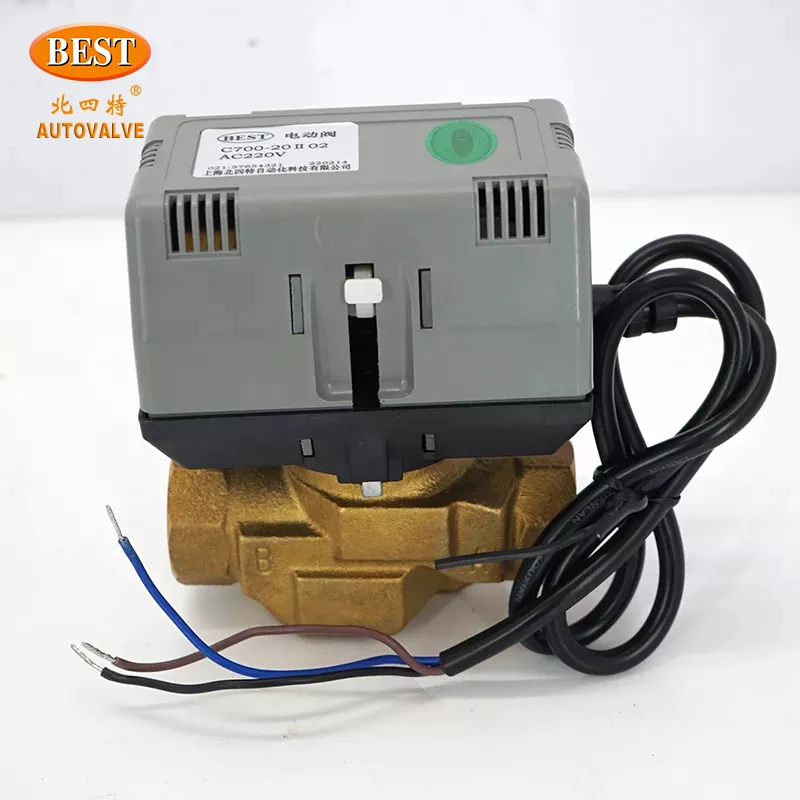 Valves  C700 220V 24V 12V AC DC 2 way 3 way Motorized Actuator Fan Coil DN15 DN25 motorized electric valve