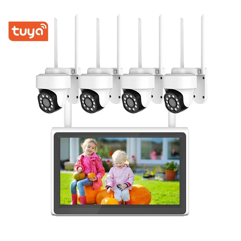 Tuya 3MP 5MP 4CH 8CH 10CH Security Camera Set Nvr Kit Wireless Cctv Camera System